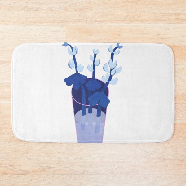 Item preview, Indigo Blooms In Glass Vintage Floral Illustration designed and sold by BuncoHearas.