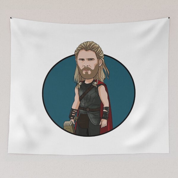 Item preview, Thunder God Warrior Cartoon Character | Mythology Inspired Hero Fan Art | Thor designed and sold by amareshdas008.