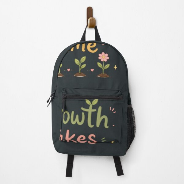 Item preview, Growth Takes Time Cute Plant Growth Motivational Quote Design designed and sold by Sanika arts .