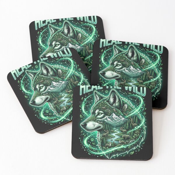 Item preview, Wild Earth with a majestic wolf filled with forests designed and sold by Tharaazu.