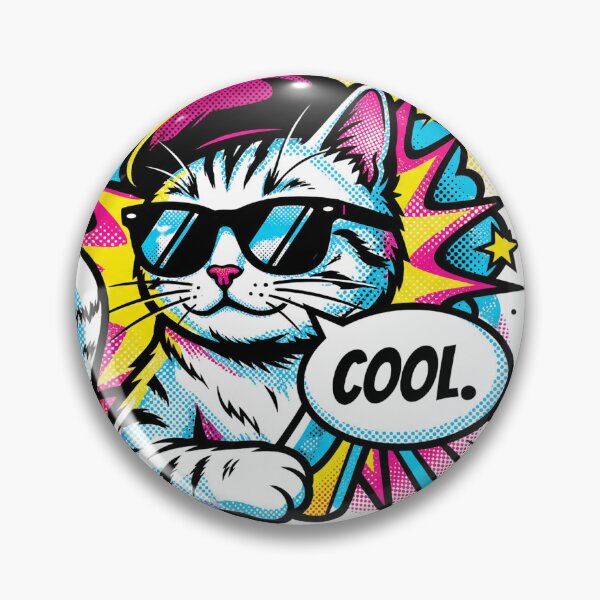 Item preview, Cool Cat Pop Art Cartoon | Trendy Sunglasses Kitty Design designed and sold by Velmart.