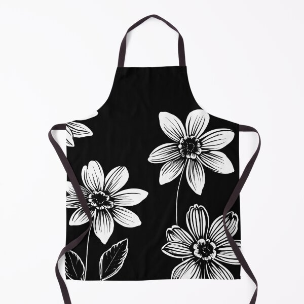 Item preview, White Wildflowers - Simply White flowers on black background designed and sold by SassyArtistry.