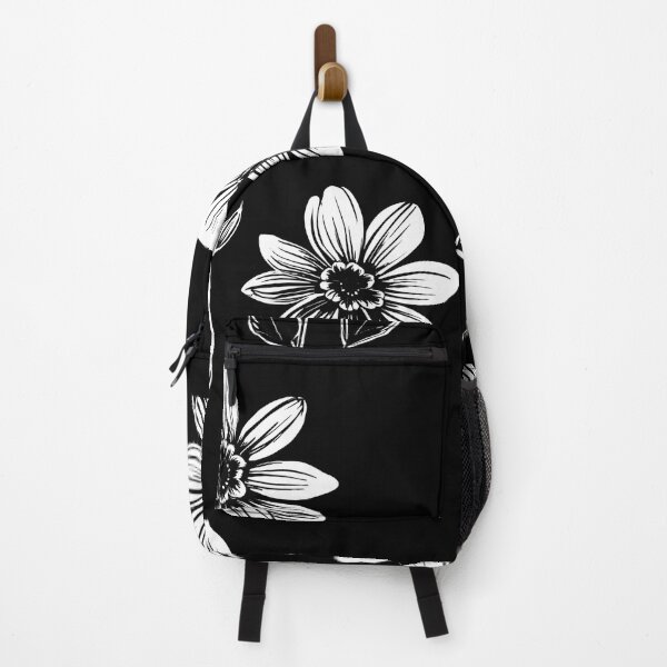 Item preview, White Wildflowers - Simply White flowers on black background designed and sold by SassyArtistry.