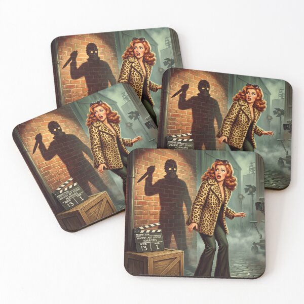 Item preview, Vintage Horror Movie Set Retro Pinup Wall Art designed and sold by Vincent-68.