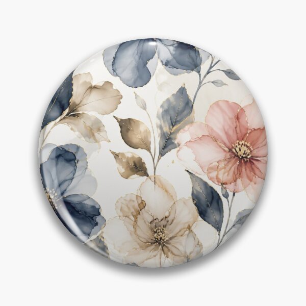 Item preview, Elegant Navy Blush Ink Floral designed and sold by Clockwork and Bloom.