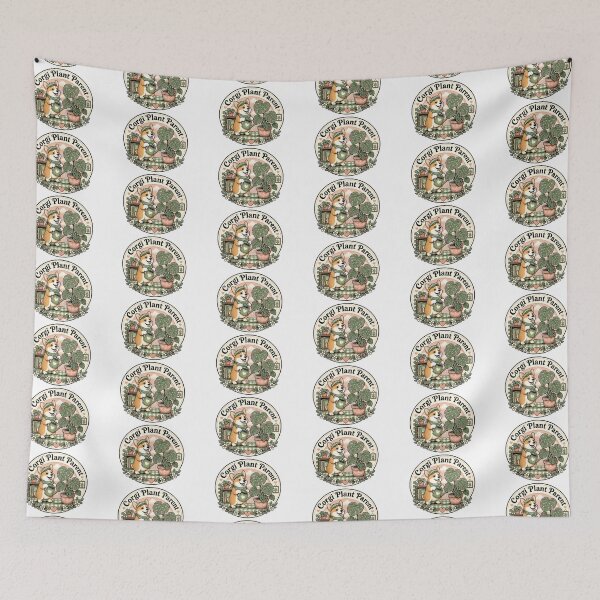 Item preview, Corgi Plant Parent Vintage Cottagecore Gardening Badge designed and sold by The Curio Cabinet.
