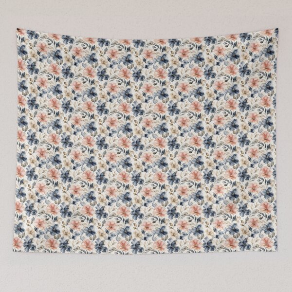 Item preview, Elegant Navy Blush Ink Floral designed and sold by Clockwork and Bloom.