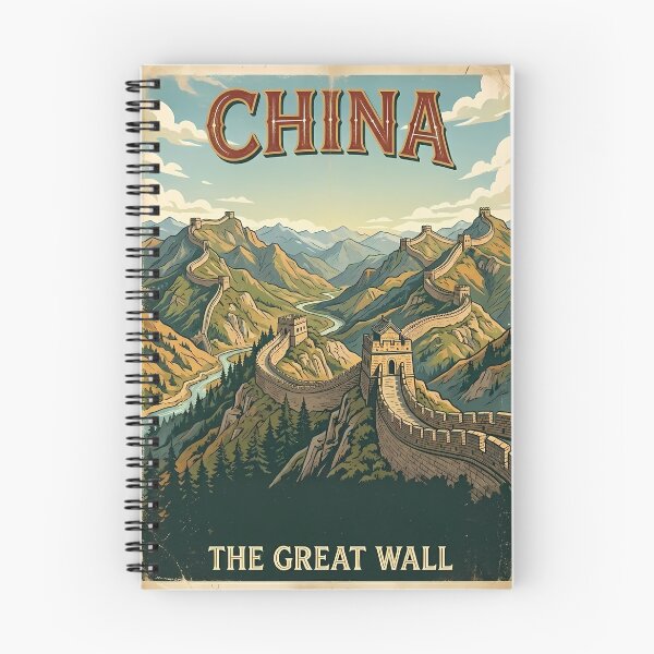 Item preview, China Great Wall Vintage Travel Poster designed and sold by Ar0undTheW0rld.