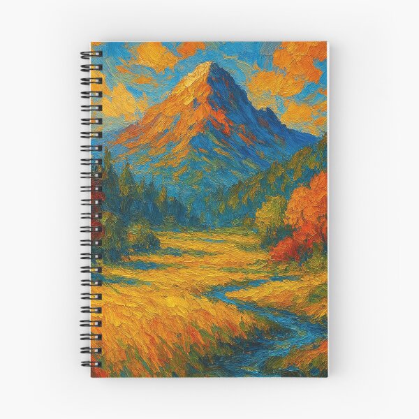 Item preview, Vibrant Sunlit Mountain Meadow Impasto Oil Painting designed and sold by Nexus Space.