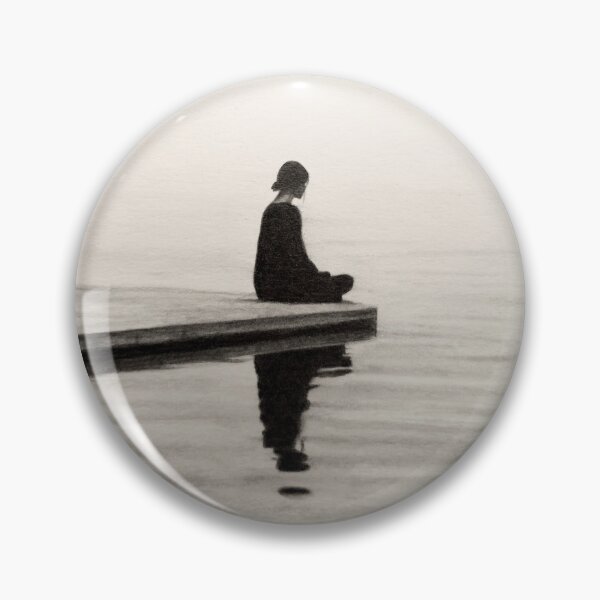 Item preview, Solitude on the Quiet Lake – Minimalist Pencil Drawing designed and sold by BoyanVBart.
