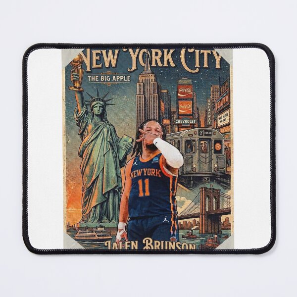 Item preview, Jalen Brunson King of New York ft. The Statue of Liberty with the Larry O'brien Trophy designed and sold by Tatay Arbie.