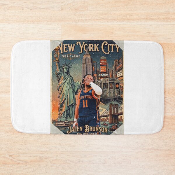 Item preview, Jalen Brunson King of New York ft. The Statue of Liberty with the Larry O'brien Trophy designed and sold by Tatay Arbie.