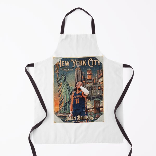 Artikelvorschau, Jalen Brunson, König von New York, mit der Freiheitsstatue und der Larry-O'Brien-Trophäe entworfen und verkauft von Tatay Arbie.