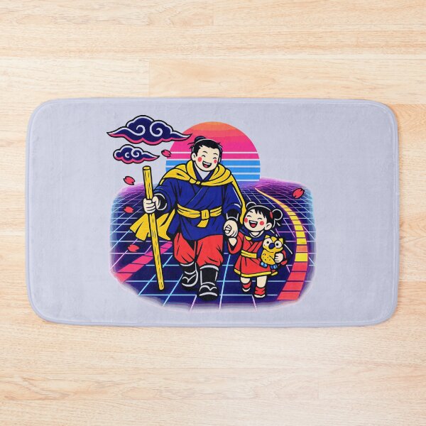Item preview, Neon Retro Synthwave Ukiyo‑E Protector and Ward designed and sold by KungPowUnicorn.