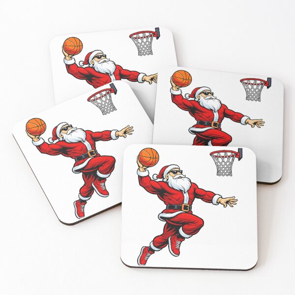 Item preview, Santa Slam Dunk Basketball Christmas Illustration with Holiday Sports Fun designed and sold by allistermariam.