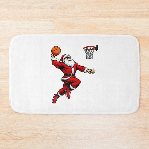 Item preview, Santa Slam Dunk Basketball Christmas Illustration with Holiday Sports Fun designed and sold by allistermariam.