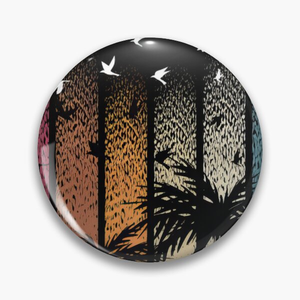 Item preview, AALIYAH - "no day without music" - Retro Palm Trees and Birds #4345 designed and sold by pple-frame.