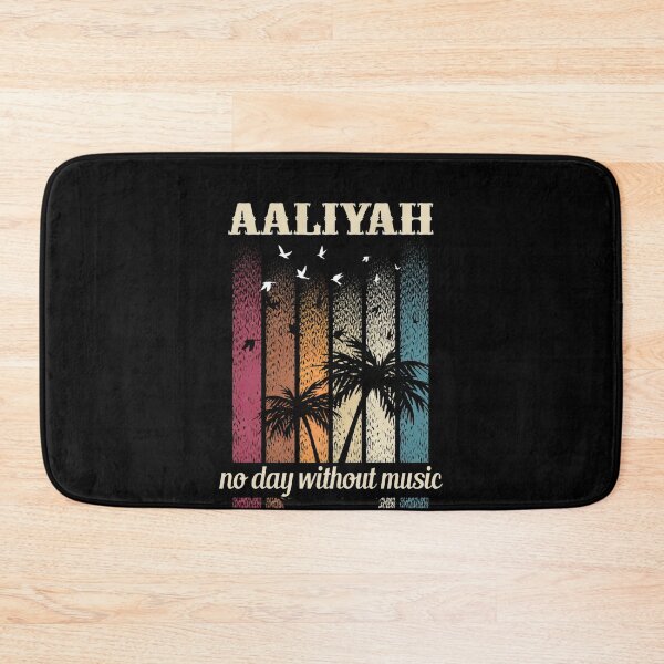 Item preview, AALIYAH - "no day without music" - Retro Palm Trees and Birds #4345 designed and sold by pple-frame.