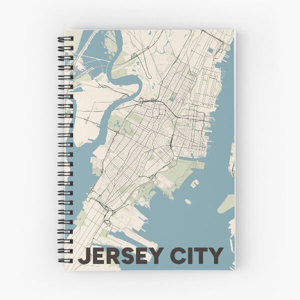 Artikelvorschau, Karte von Jersey City entworfen und verkauft von MapsNerd.