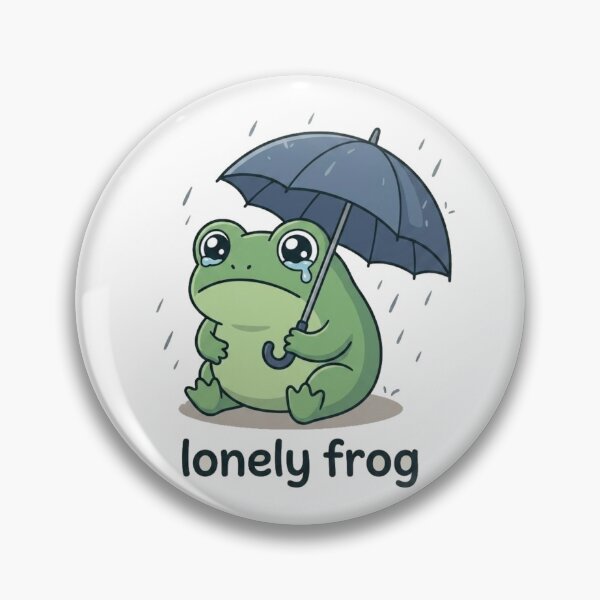 Item preview, Lonely Frog Cute Cartoon Design | Sad Kawaii Frog Under Umbrella | Emotional Animal Lover Gift designed and sold by morning sun.