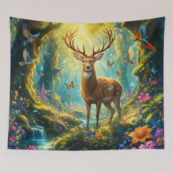 Item preview, Majestic Deer in Enchanted Forest Art designed and sold by LuisWorks.