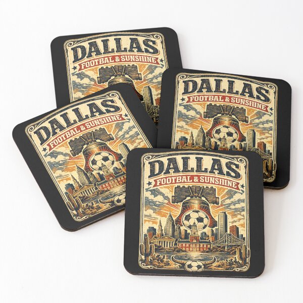 Item preview, Dallas Football & Sunshine Retro Soccer Travel Shirt | Texas Sunset Skyline Match Day Fan Design designed and sold by Globalcitytees.