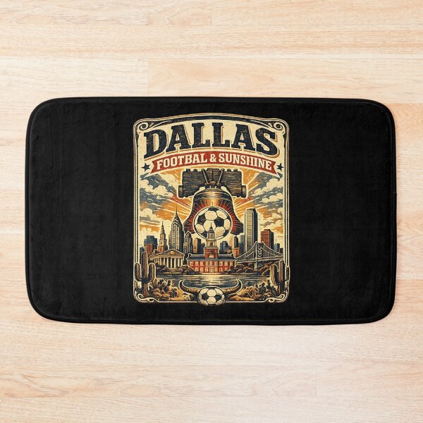 Item preview, Dallas Football & Sunshine Retro Soccer Travel Shirt | Texas Sunset Skyline Match Day Fan Design designed and sold by Globalcitytees.