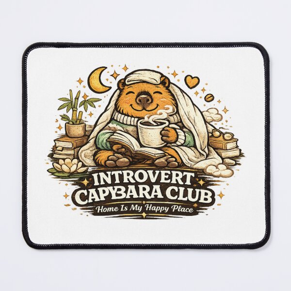 Item preview, Introvert Capybara Club Cute Book Lover T-Shirt designed and sold by Ever Bloom Studio.