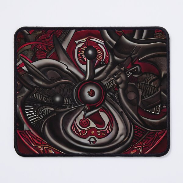 Item preview, Dark Yokai Crimson Crest Biomechanical Kamon Shinto Ritual Japanese Surrealism designed and sold by YugenWorkshop.