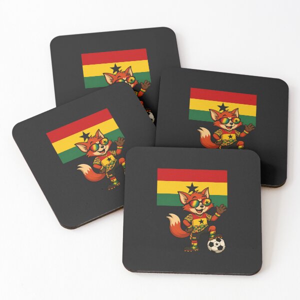Item preview, Ghana Football Fox Mascot,  Black Stars Soccer Fan designed and sold by Right-UR.