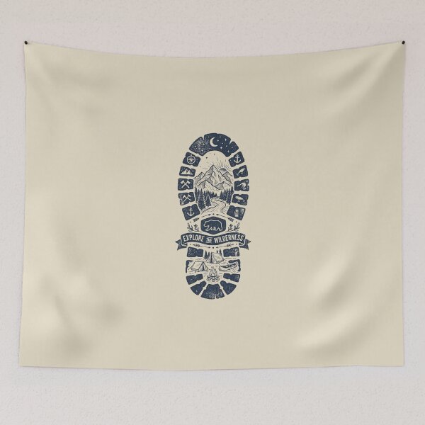 Item preview, Explore The Wilderness - Hiking Boot Outdoor Adventure designed and sold by dudelinart.