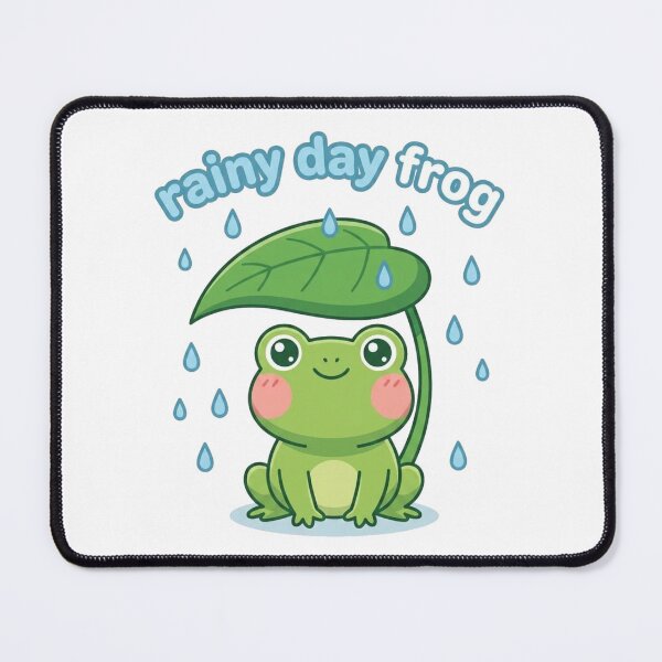 Item preview, Cute Rainy Day Frog Design | Kawaii Frog Under Leaf Umbrella | Adorable Nature Lover Gift designed and sold by morning sun.