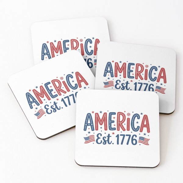 Item preview, America Est 1776 Doodle Letters Patriotic 4th of July designed and sold by LightWhim.