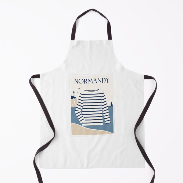 Item preview, Normandy Marinière Coastal Travel Poster designed and sold by Beyond Destinations.