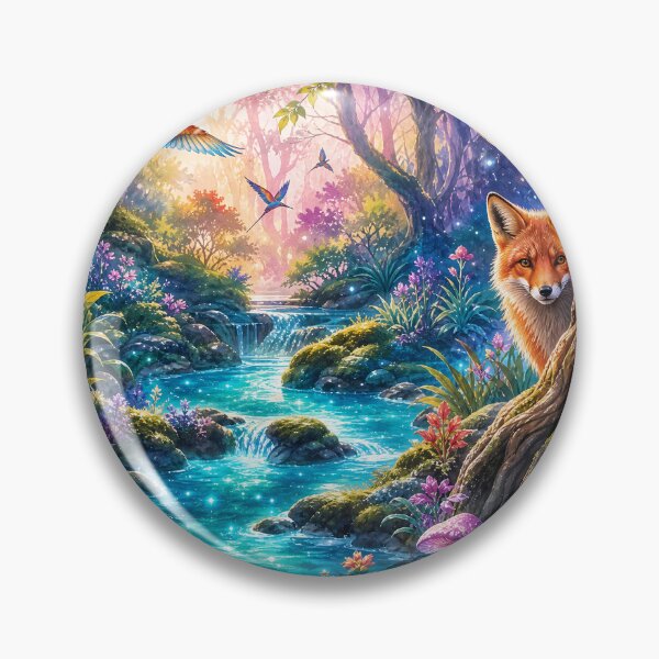Item preview, Mystical Fox in Enchanted Forest Art designed and sold by LuisWorks.