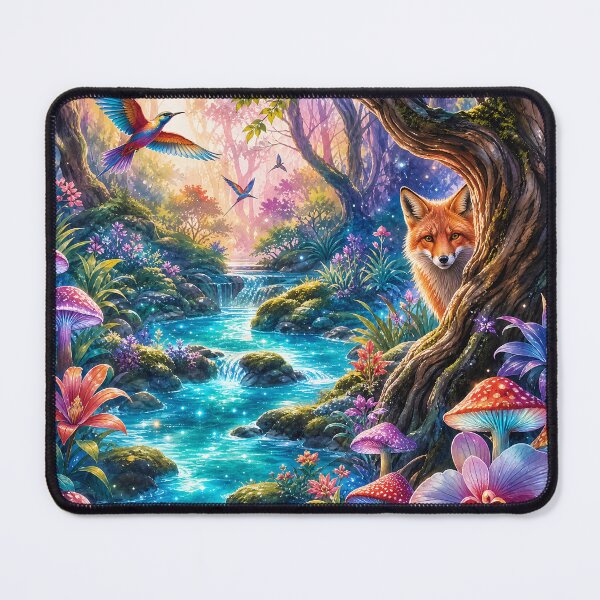 Item preview, Mystical Fox in Enchanted Forest Art designed and sold by LuisWorks.
