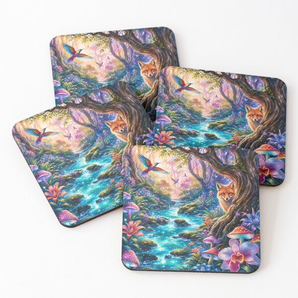 Item preview, Mystical Fox in Enchanted Forest Art designed and sold by LuisWorks.
