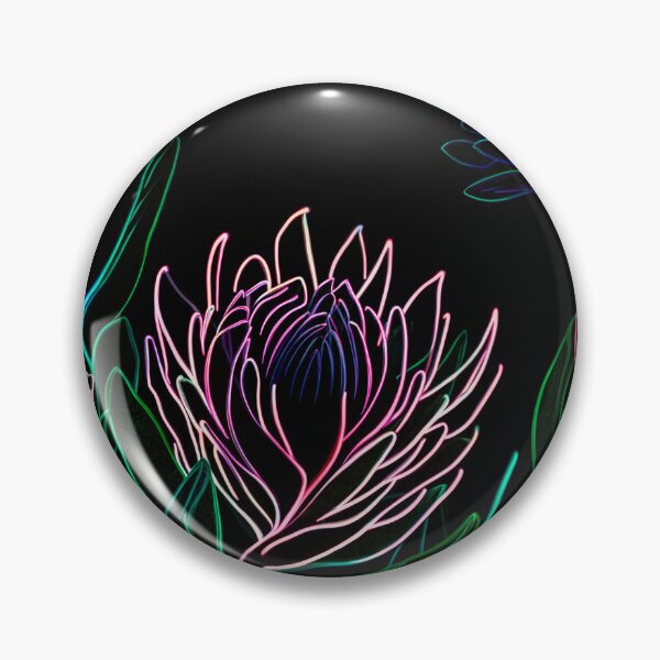 Item preview, Neon on Black Eucalyptus flowers designed and sold by SassyArtistry.