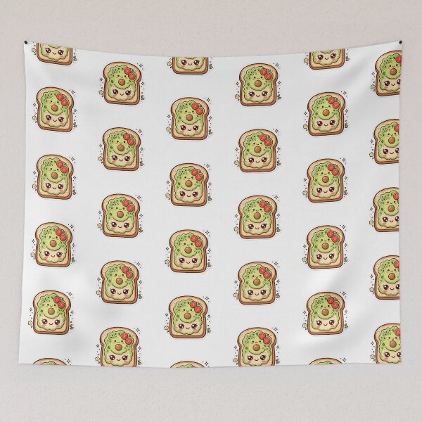 Item preview, Kawaii Avocado Toast Sticker Cute Healthy Food Brunch Lover designed and sold by yanejoy.