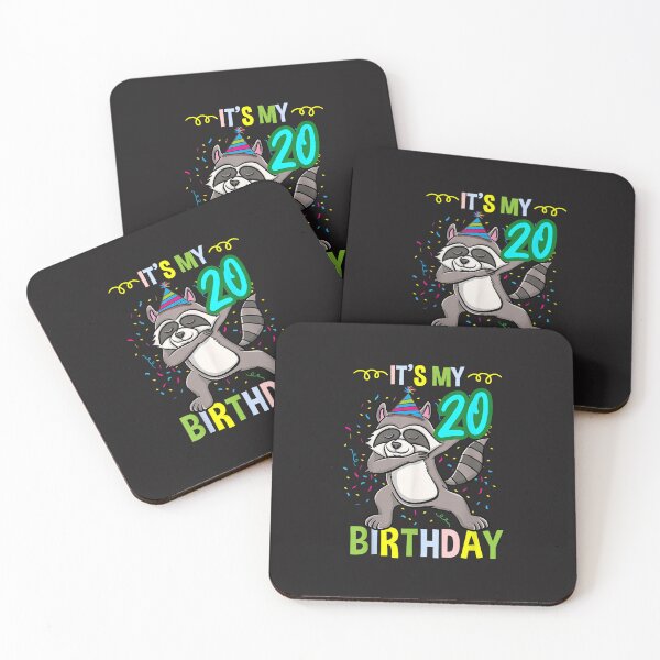 Item preview, Funny Raccoon 20th Birthday Dabbing Animal Birthday Party Design designed and sold by kiralynstration.