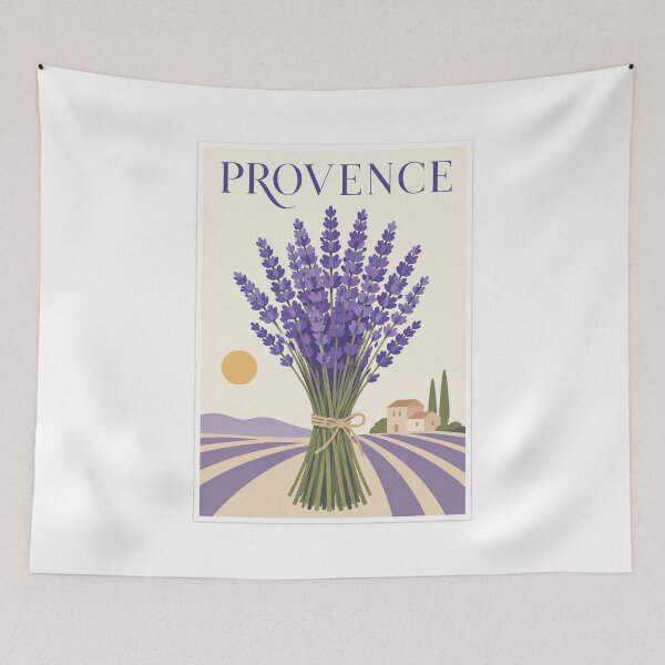 Item preview, Provence Lavender Fields Travel Poster designed and sold by Beyond Destinations.