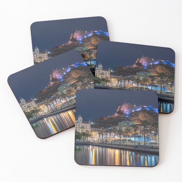 Item preview, Night view of the Alicante waterfront in Spain designed and sold by WorldScenery.