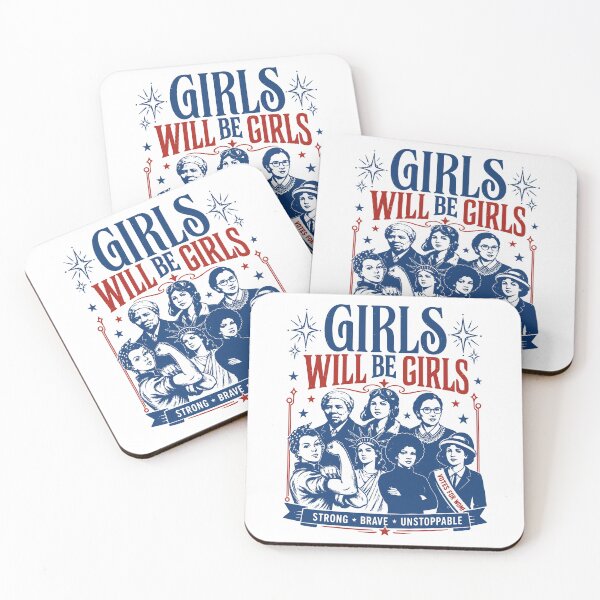Item preview, Girls Will be Girls Patriotic Feminist 4th of July Strong American Women designed and sold by PartyFam.