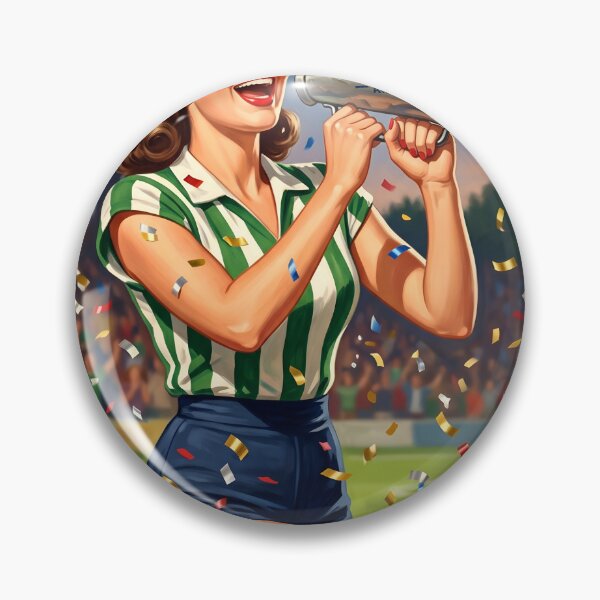 Item preview, Vintage Cheerleader Stadium Celebration Art Print designed and sold by Vincent-68.