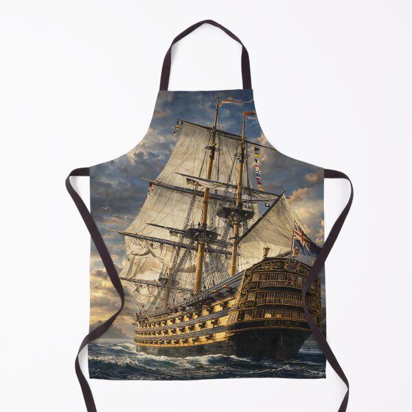 Item preview, Historic Tall Ship at Sea – Vintage Sailing Ship Maritime Adventure Print designed and sold by Kaleidoscope Print.