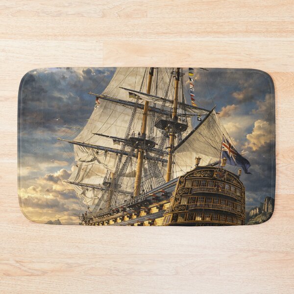 Item preview, Historic Tall Ship at Sea – Vintage Sailing Ship Maritime Adventure Print designed and sold by Kaleidoscope Print.