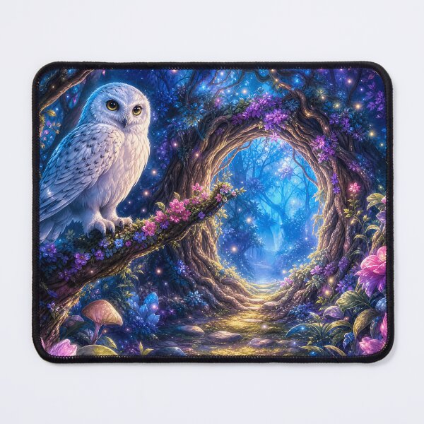 Item preview, Mystical Owl in Enchanted Forest Art designed and sold by LuisWorks.