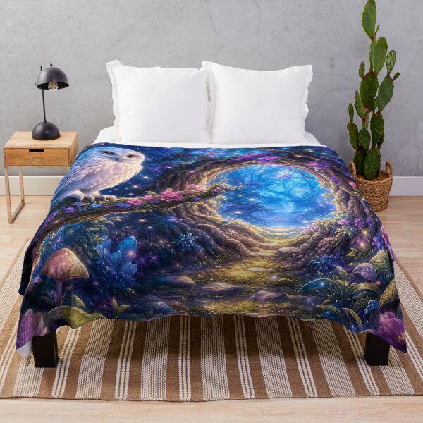 Item preview, Mystical Owl in Enchanted Forest Art designed and sold by LuisWorks.