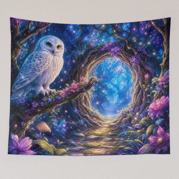Item preview, Mystical Owl in Enchanted Forest Art designed and sold by LuisWorks.