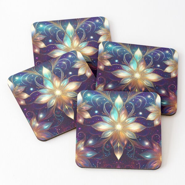 Item preview, Glowing Fantasy Flower Pattern with Luminous Petals designed and sold by SassyArtistry.